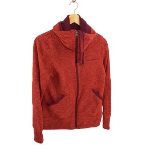 Avalanche Red Full‎ Zip Hooded Sweater Jacket Womens Casual